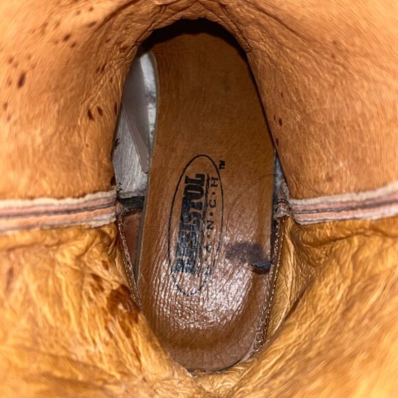 Resistol Ranch Red & Black Leather Tuff Hedeman Handcrafted Western Boots Sz 7B - Picture 6 of 10